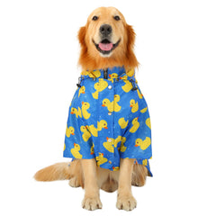 HDE dog raincoat double-layer zip offers secure coverage on damp days.