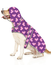 HDE dog raincoat front view highlights weather protection for rainy walks.