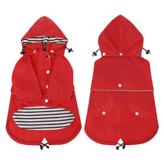 HDE dog raincoat harness-hole enables secure leash access