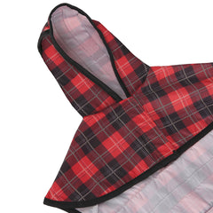 HDE dog raincoat harness opening enables leash use without removal.