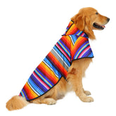 HDE dog raincoat hooded Baja stripes XL keeps your pet dry during rainy walks