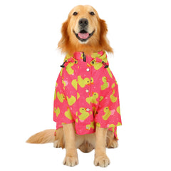HDE dog raincoat poncho waterproof nylon keeps dogs dry during showers.
