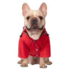 HDE dog raincoat removable hood provides quick rain protection