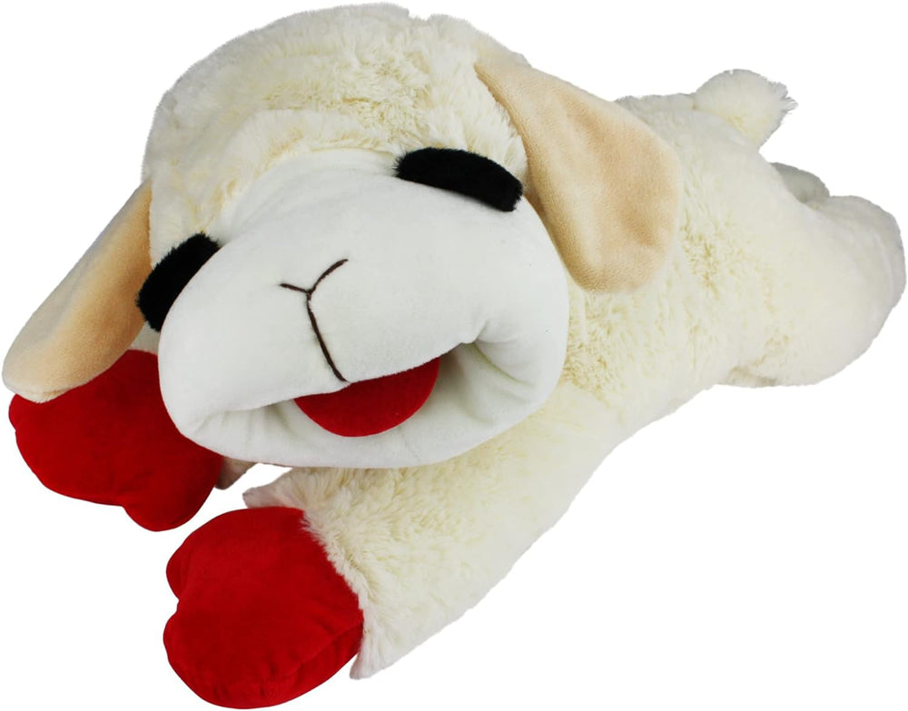 HDP Lambchop plush dog toy 24 inch for bigger dogs, perfect for fetch and snuggling.