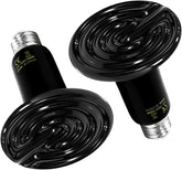 HealSmart reptile heat lamp 100W 2-pack provides radiant warmth for terrarium