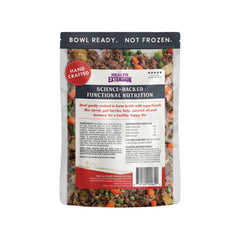 Health Extension Gently Cooked beef-potato pouch opened, ready to serve nutritious meals.