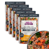 Health Extension Gently Cooked Lamb bowl closeup showing appealing texture for picky eaters.