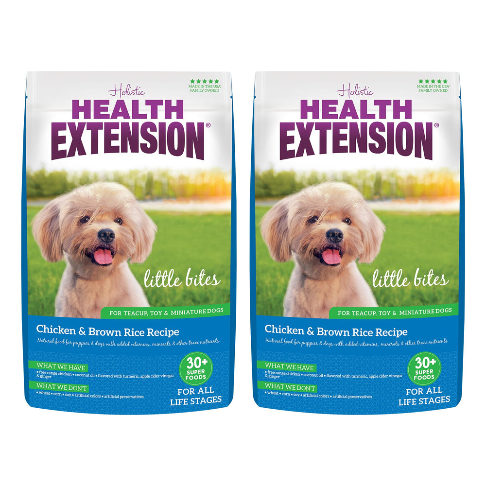 Health Extension Little Bites bag front highlighting small-breed formula for easy digestion