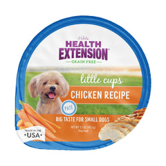 Health Extension Little Cups turkey cups closeup emphasizes real protein for picky eaters.