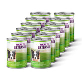 Health Extension Vegetarian Entrée case of 12 cans promotes hydration and plant-based nutrition.