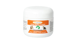 Healthy Paw Life lime sulfur pet skin cream 4 oz jar for smooth, soothing application.