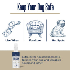 Healthy Pup No Chew Spray deters wires and cords by applying on problem areas