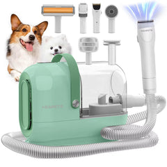HEAPETS dog grooming vacuum kit 3L captures fur efficiently during at-home grooming.