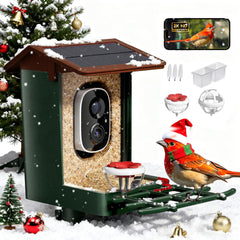 HEAPETS Smart Bird Feeder camera front view for crisp backyard birdwatching