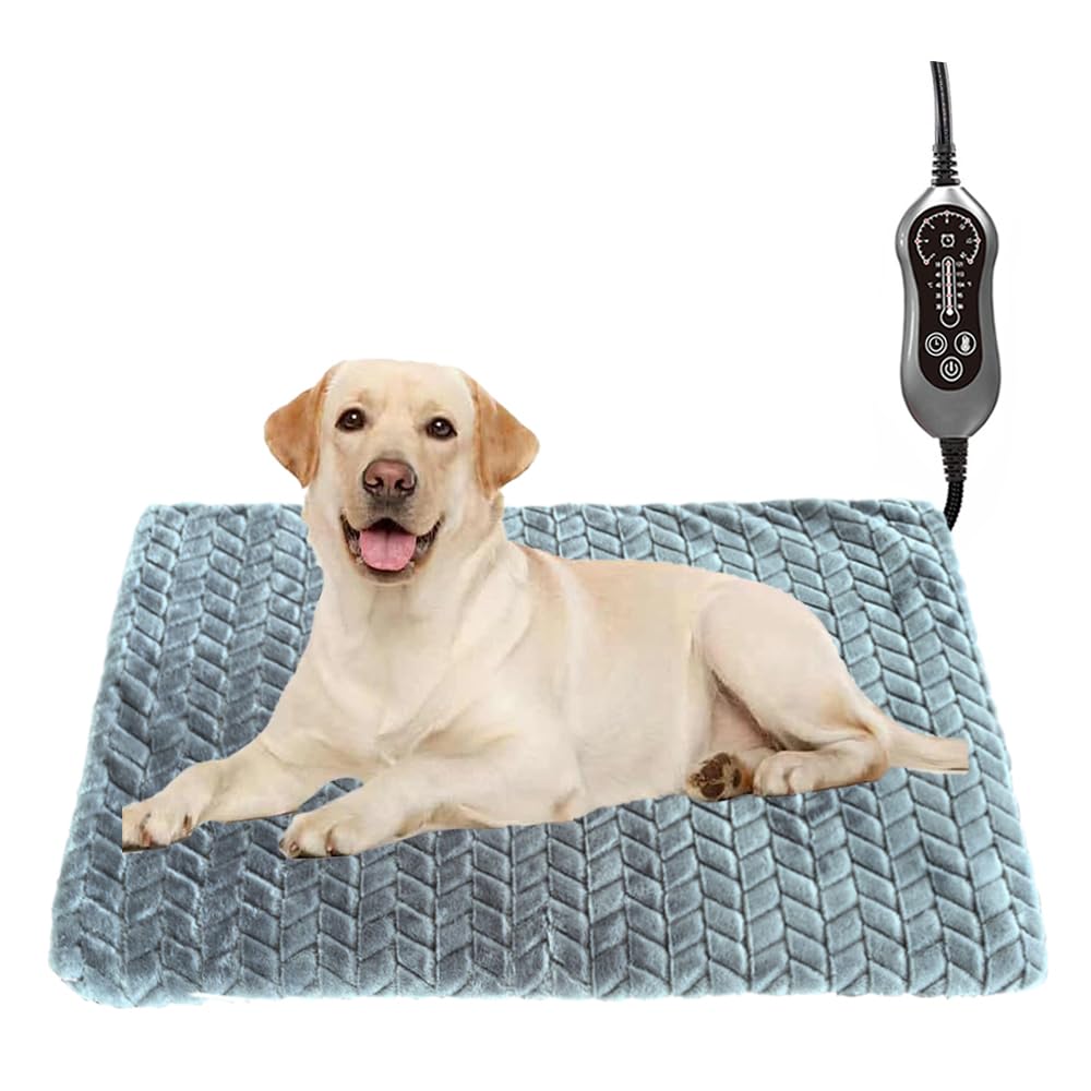 HEATIDEAS pet heating pad luxury fleece cover closeup highlights soft warmth and easy care.