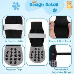 HeavenEye paw protectors feature a secure-fit design to prevent slipping during play.
