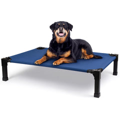 Heeyoo cooling elevated dog bed mesh closeup for breathable comfort.