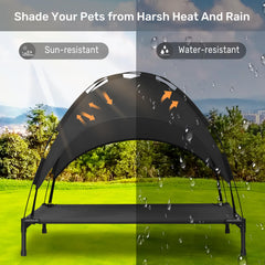 Heeyoo dog bed assembly makes quick shade setup for parks or beaches.