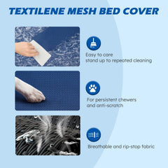 Heeyoo dog bed rubber feet show non-slip stability on various floors.