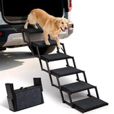Heeyoo dog steps folded compact in trunk for easy storage