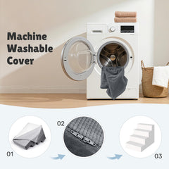 Heeyoo dog steps non-slip bottom detail highlights reinforced grip for slippery floors.