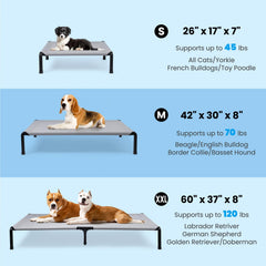 Heeyoo elevated dog bed chew-proof mesh highlights durable design