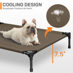 Heeyoo elevated-pet-cot-7-5-inches-off-ground keeps pets cool and off the ground.