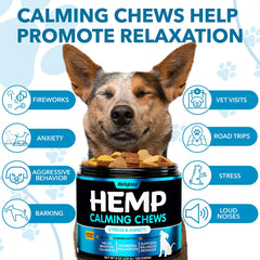 Helopssa Hemp Calming Chews chicken treats close-up with soft texture for anxious dogs.