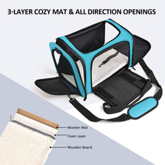 Henkelion pet carrier airline-approved design ideal for flights and road trips
