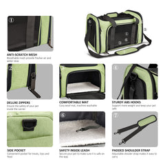 Henkelion pet carrier durable polyester fabric showing sturdy construction.