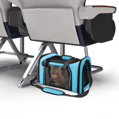 Henkelion pet carrier four-side mesh keeps pets visible and ventilated