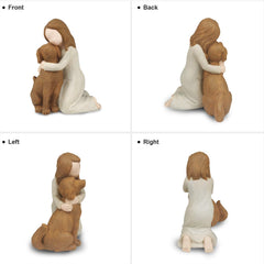 Hensonever angel figurine resin quality craftsmanship highlights a warm, lifelike finish