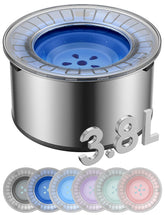 Heouvo 1Gallon dog water bowl with lid reduces water mess on floors