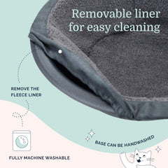 Hepper Cat Nest removable fluffy fleece liner emphasizes easy cleaning and comfort