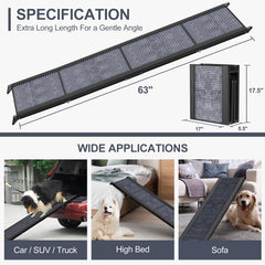 HerCcreta wigge dog ramp 17inch width stabilizes large dogs