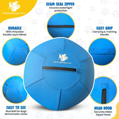 Herding Buddy anti-burst inner ball provides safer, quieter play sessions.