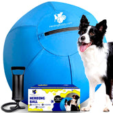 Herding Buddy ball oval shape offers realistic herding motion for active dogs.