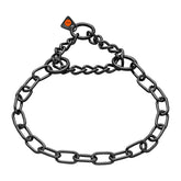 Herm Sprenger fur saver collar overview shows durable black stainless steel for training