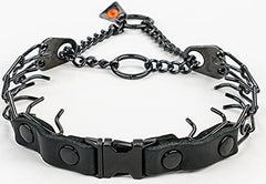 Herm Sprenger black stainless steel collar highlights durable, long-lasting daily wear.
