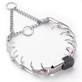 Herm Sprenger chrome plated steel dog collar with quick release buckle ideal for confident training.