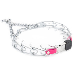 Herm Sprenger chrome prong collar buckle for secure training sessions.