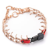 Herm Sprenger Curogan collar with short links in cherry red for precise fit.
