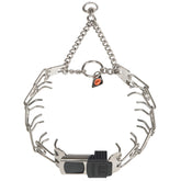 Herm Sprenger dog training prong collar with quick-release buckle aids easy on-off.