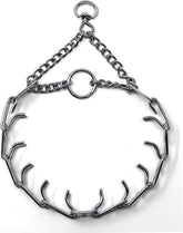 Herm Sprenger prong collar close-up highlighting chrome plating for durability