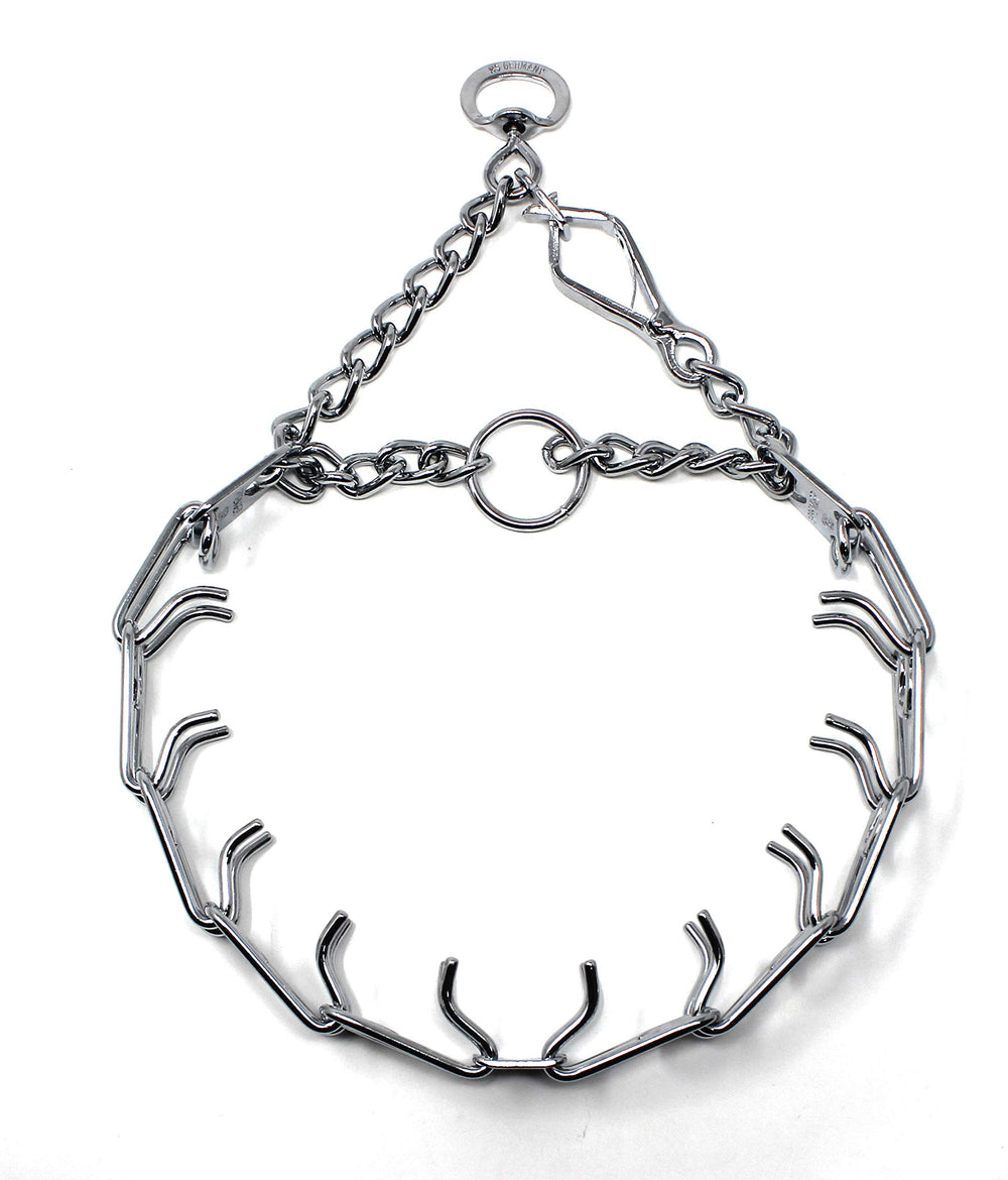 Herm Sprenger prong collar with quick-release buckle for easy on-off training sessions
