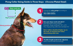 Herm Sprenger prong collar quick-release buckle enables easy, tangle-free walks.