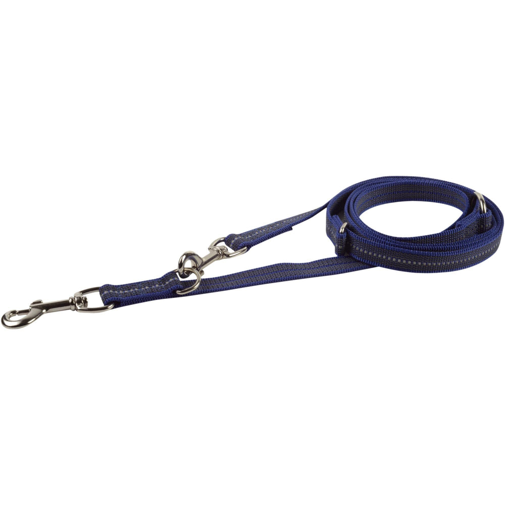 Herm Sprenger rubberized leash blue grip for secure hands-free training.