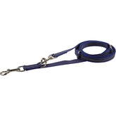 Herm Sprenger rubberized leash blue grip for secure hands-free training.