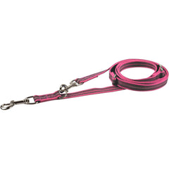 Herm Sprenger rubberized leash with hands-free pink design for safer evening walks.