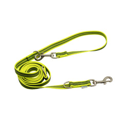 Herm Sprenger rubberized leash main view showing reflective grip for safe walking.